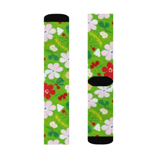 Verdant Gardenia on a Socks