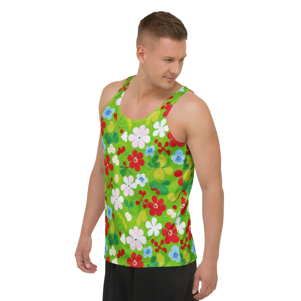 Verdant Gardenia on Men's Tank Top — Left Front