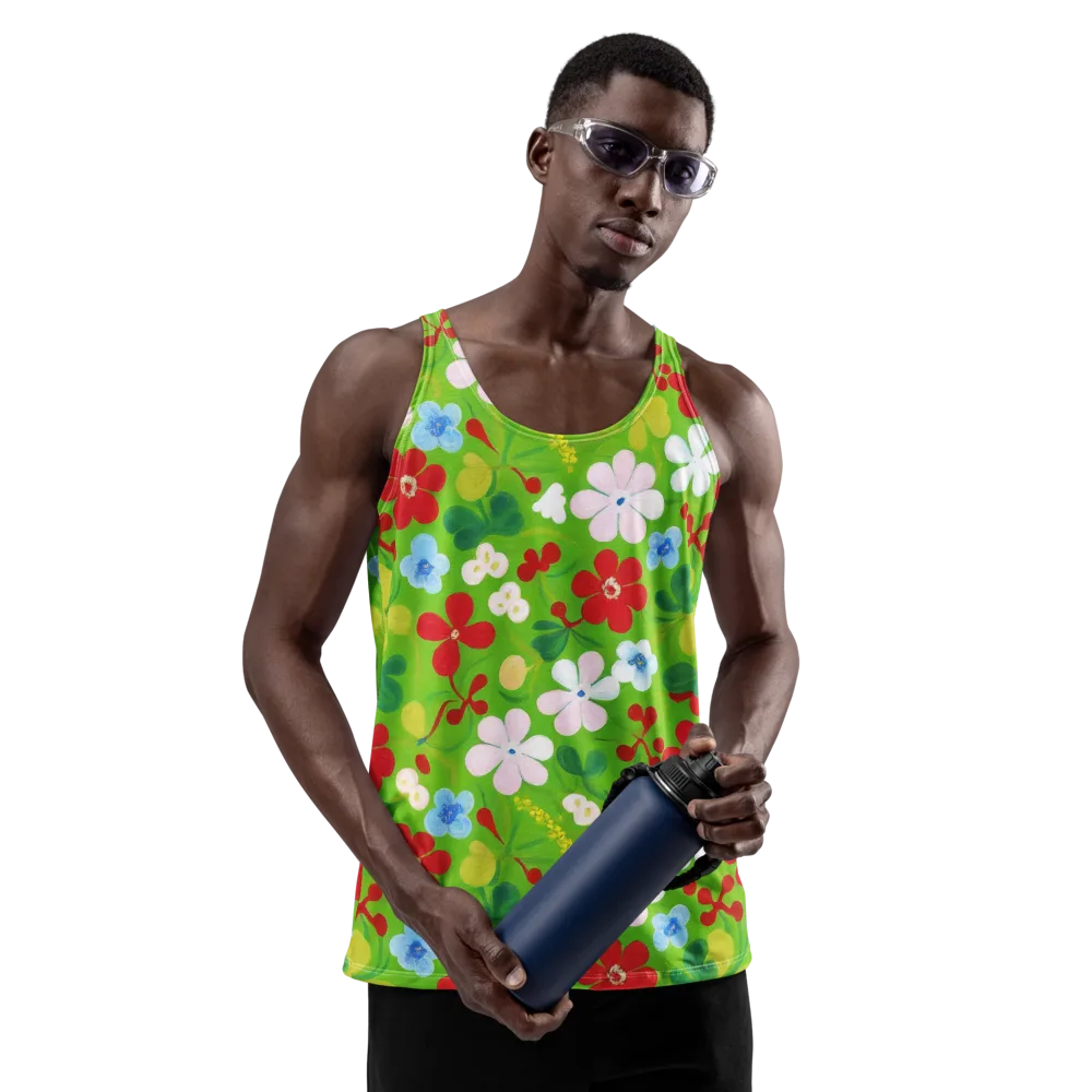 Verdant Gardenia on Men's Tank Top — Front