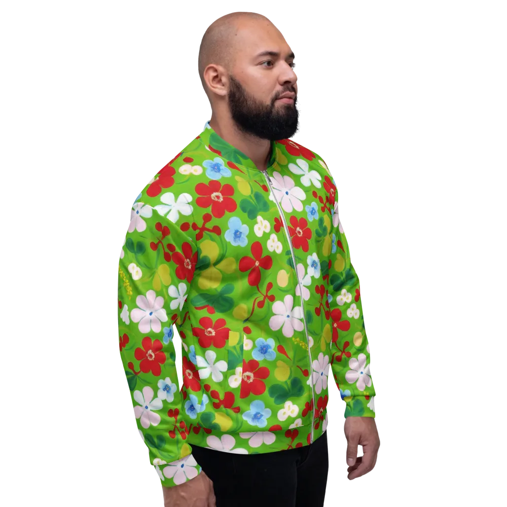 Verdant Gardenia on Bomber Jacket — Right
