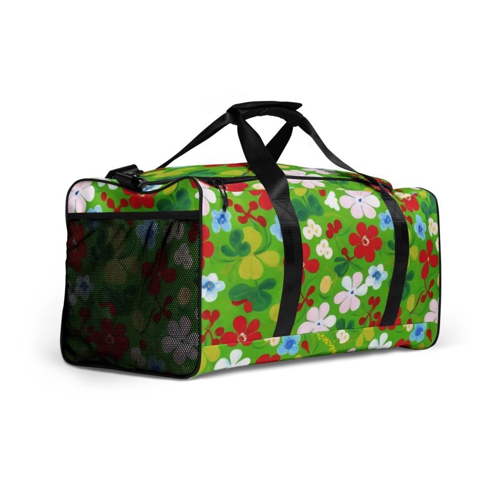 Verdant Gardenia on Duffle Bag — Right Front