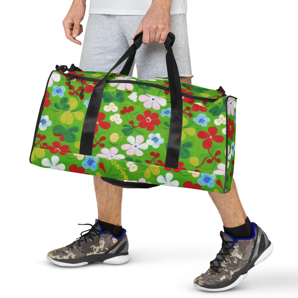 Verdant Gardenia on Duffle Bag — Front