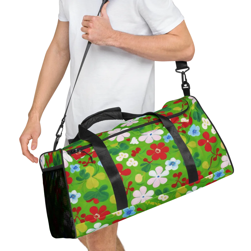 Verdant Gardenia on Duffle Bag — Right Front