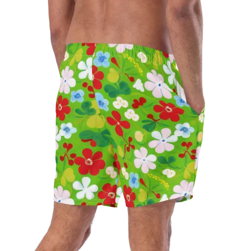 Verdant Gardenia on a Swim Trunks