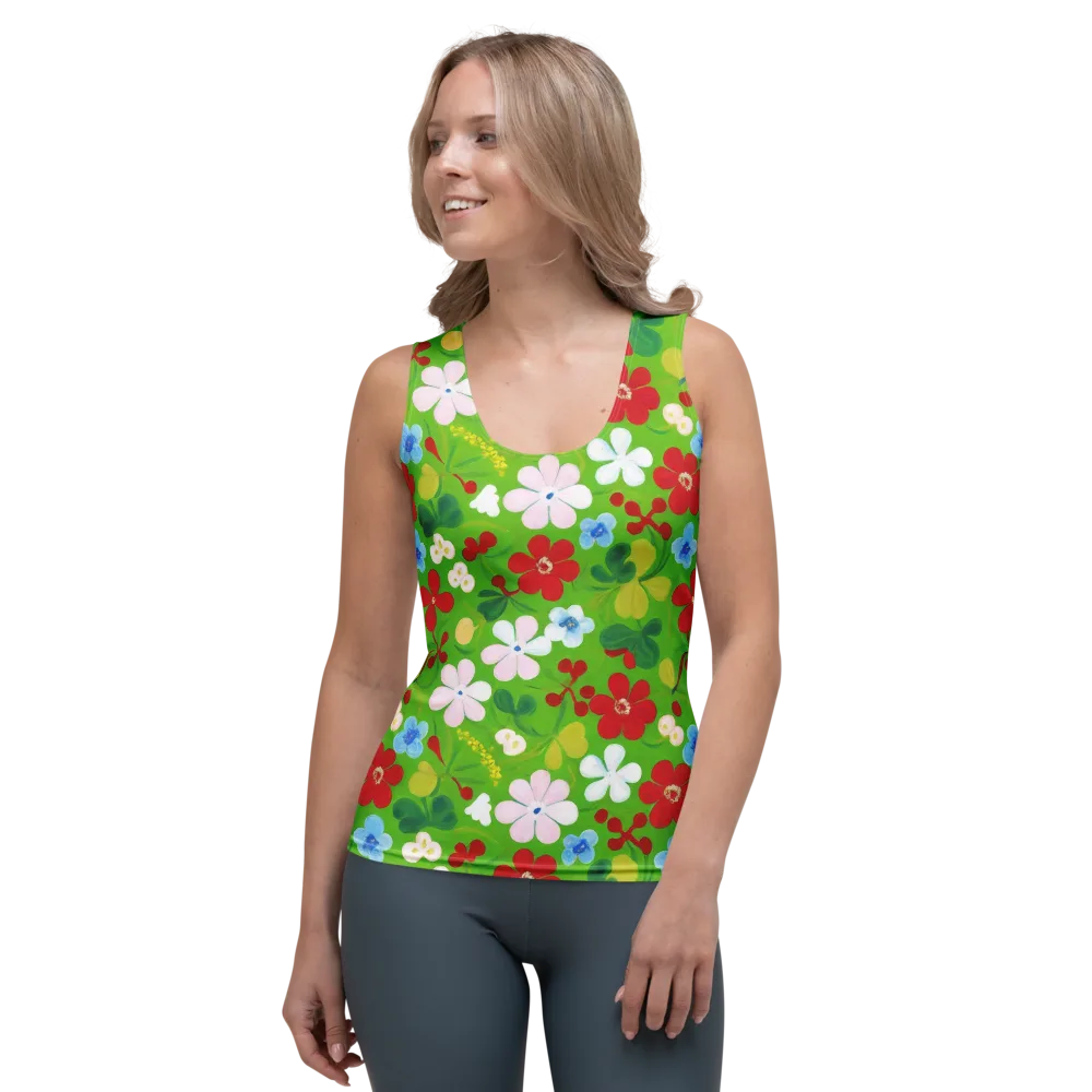 Verdant Gardenia on Women's Tank Top — Front