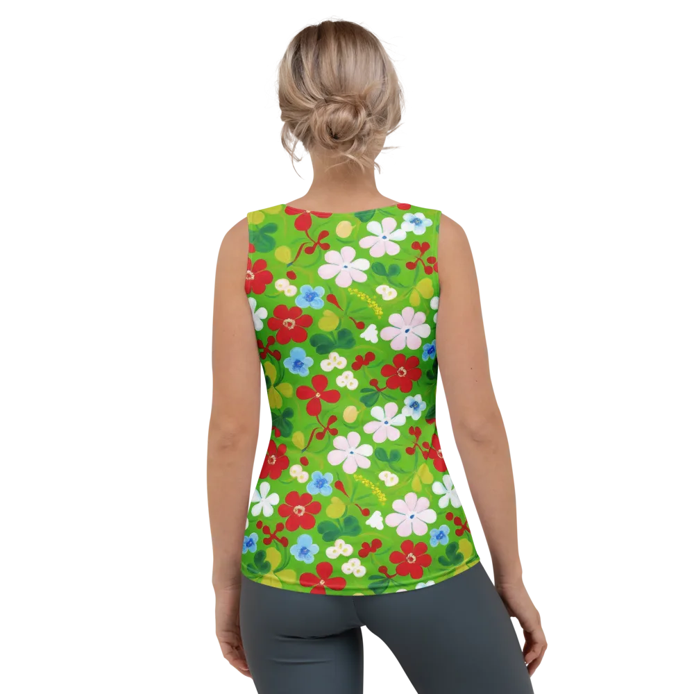 Verdant Gardenia on Women's Tank Top — Back