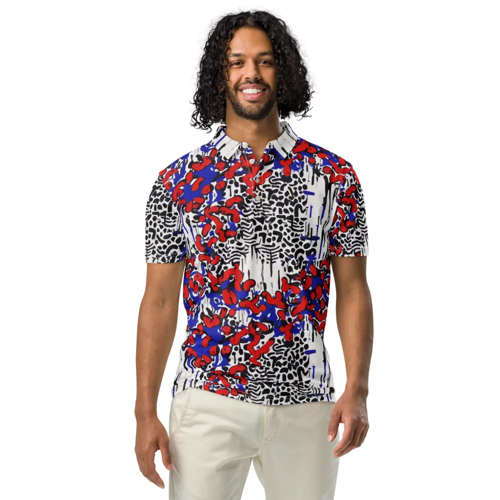 Redline Carnival on Men's Slim Fit Polo Shirt — Front