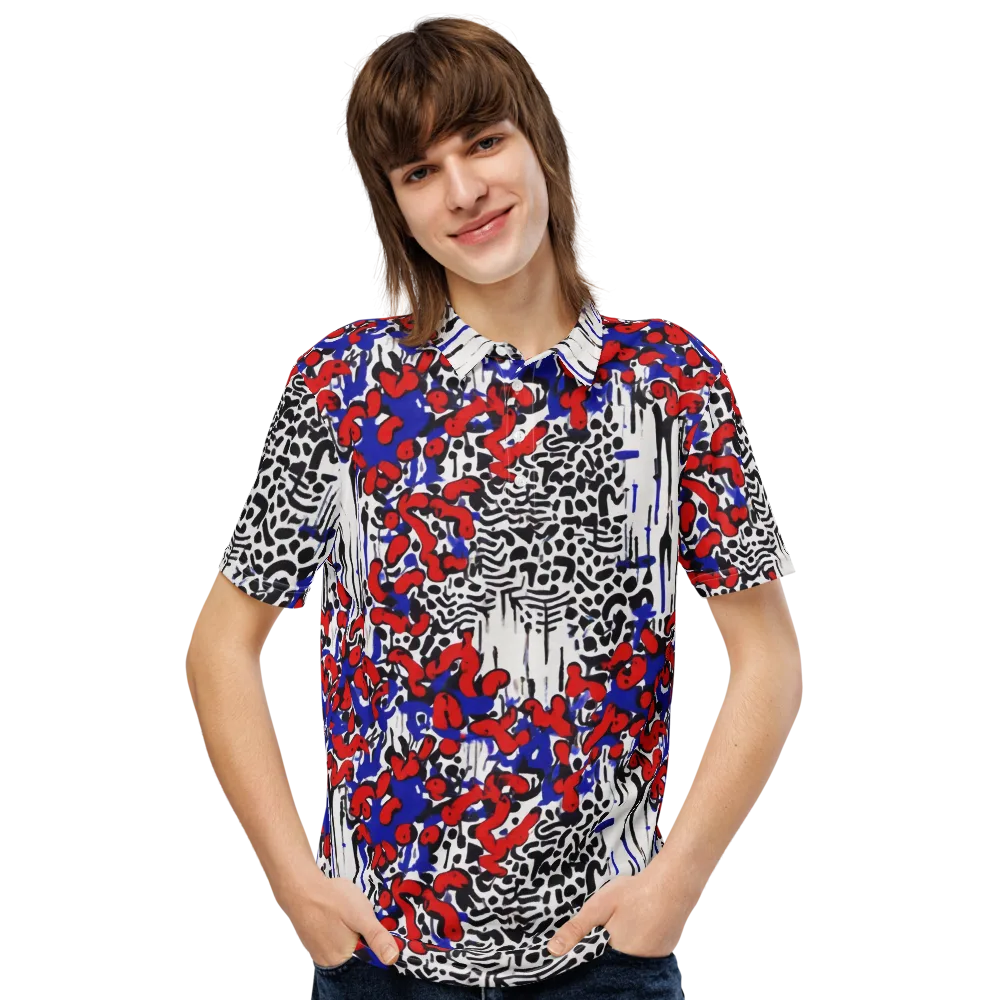 Redline Carnival on Men's Slim Fit Polo Shirt — Front