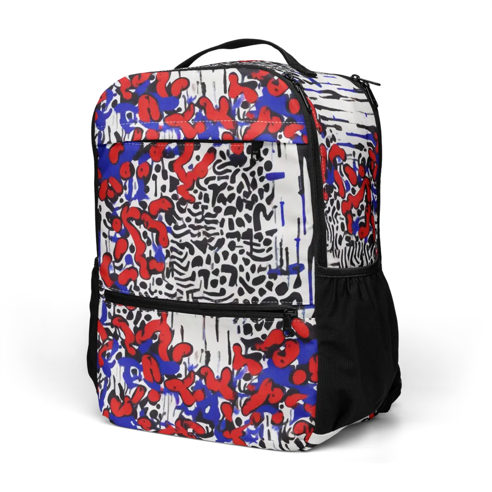 Redline Carnival on Utility Backpack — Left Front