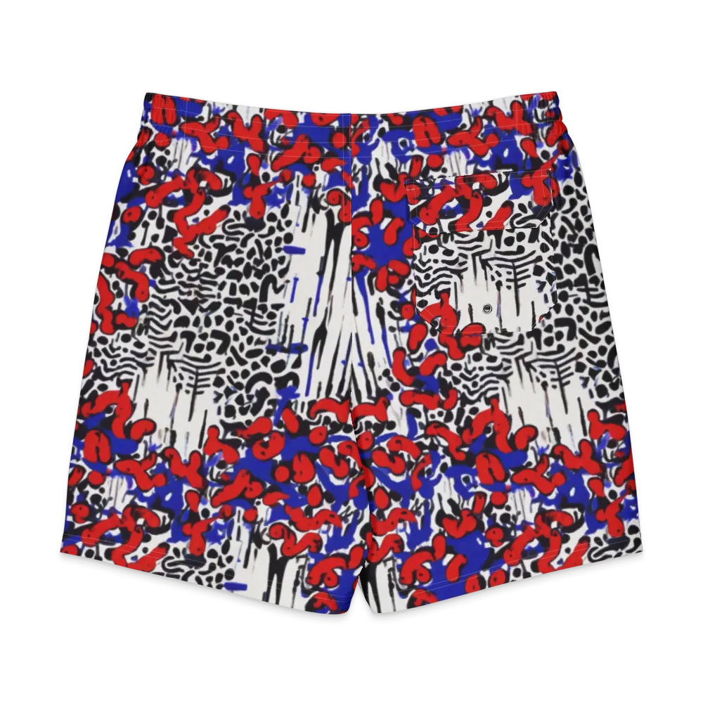 Redline Carnival on Men's Board Shorts — Back