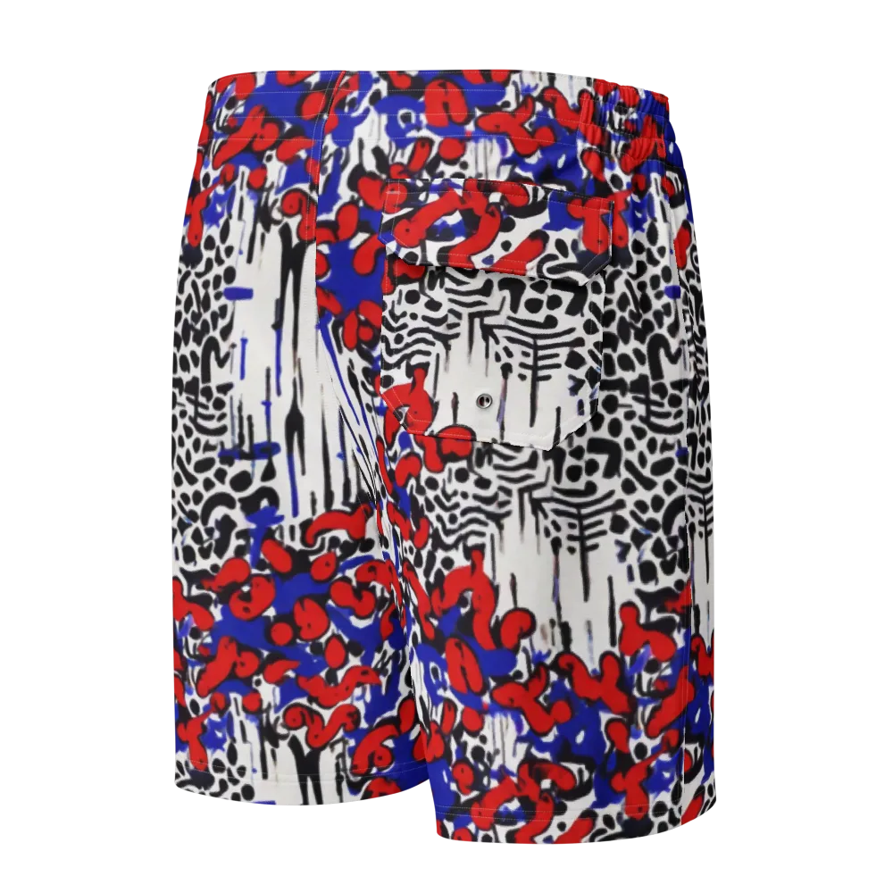 Redline Carnival on Men's Board Shorts — Back