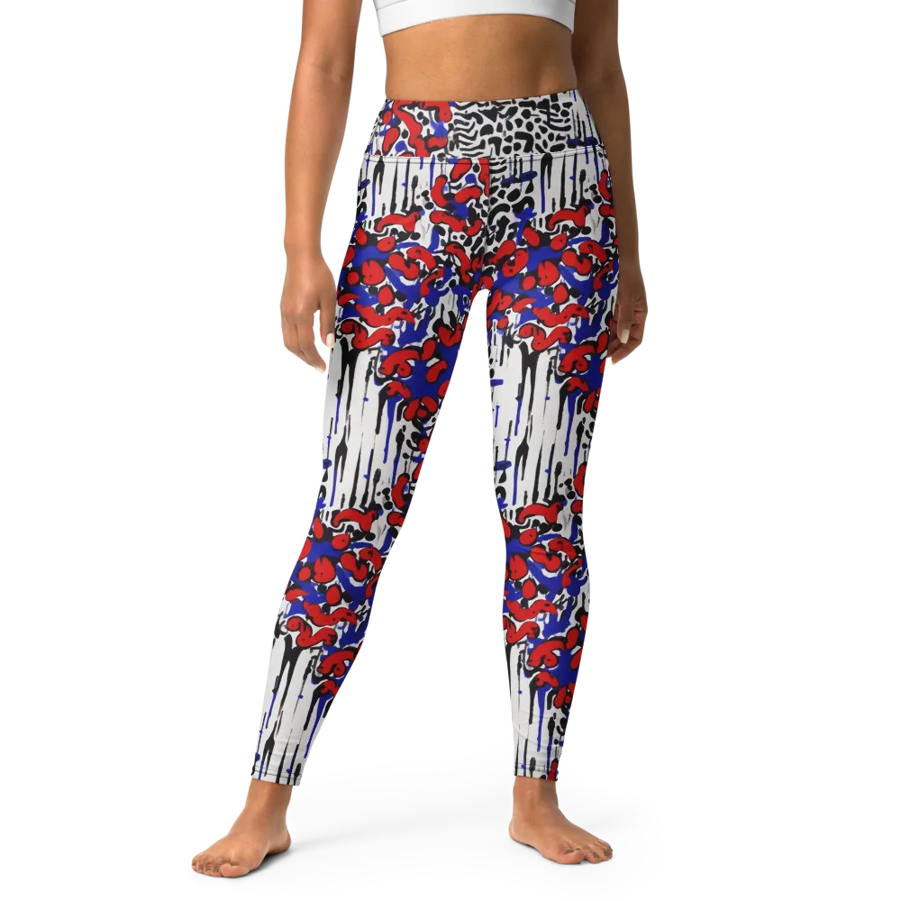 Redline Carnival on Yoga Leggings — Front