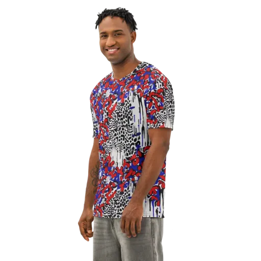 Redline Carnival on a Men's Cotton Crew Neck T-Shirt