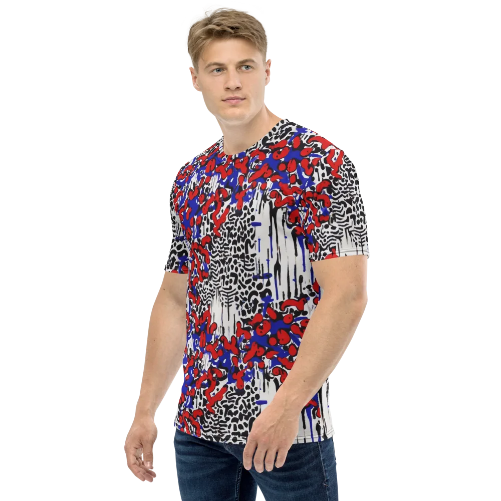 Redline Carnival on Men's Crew Neck T-Shirt — Left