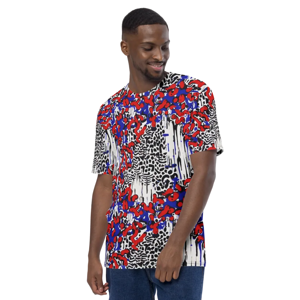 Redline Carnival on Men's Crew Neck T-Shirt — Left