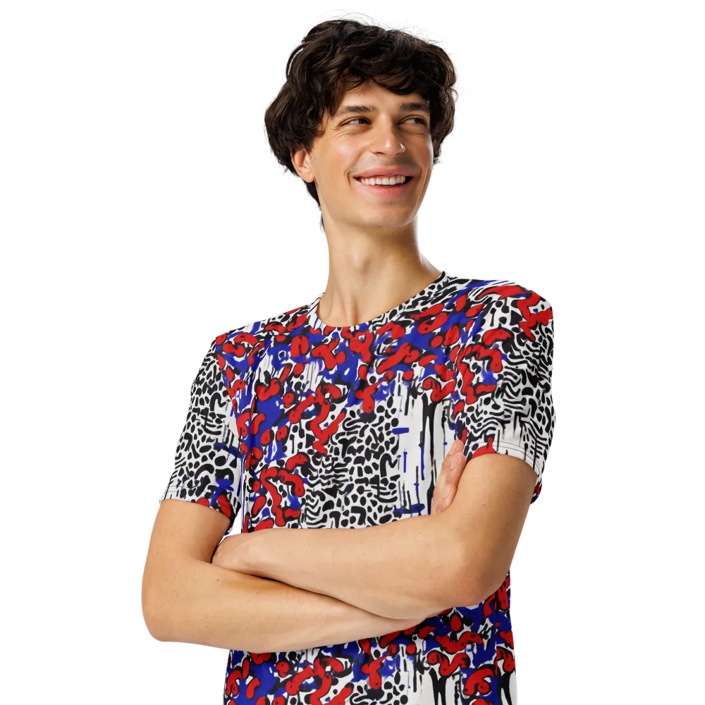 Redline Carnival on Men's Crew Neck T-Shirt — Left Front