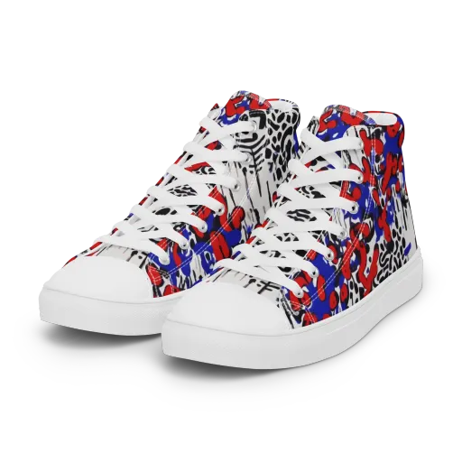 Redline Carnival on a Women's High Top Canvas Shoes