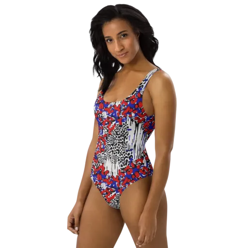 Redline Carnival on a One-Piece Swimsuit