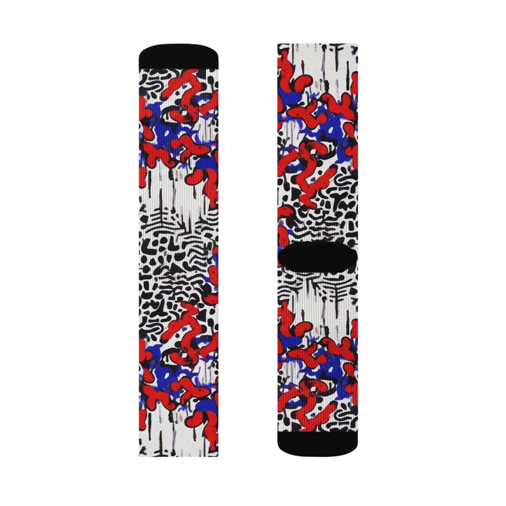 Redline Carnival on Socks — Left Sock