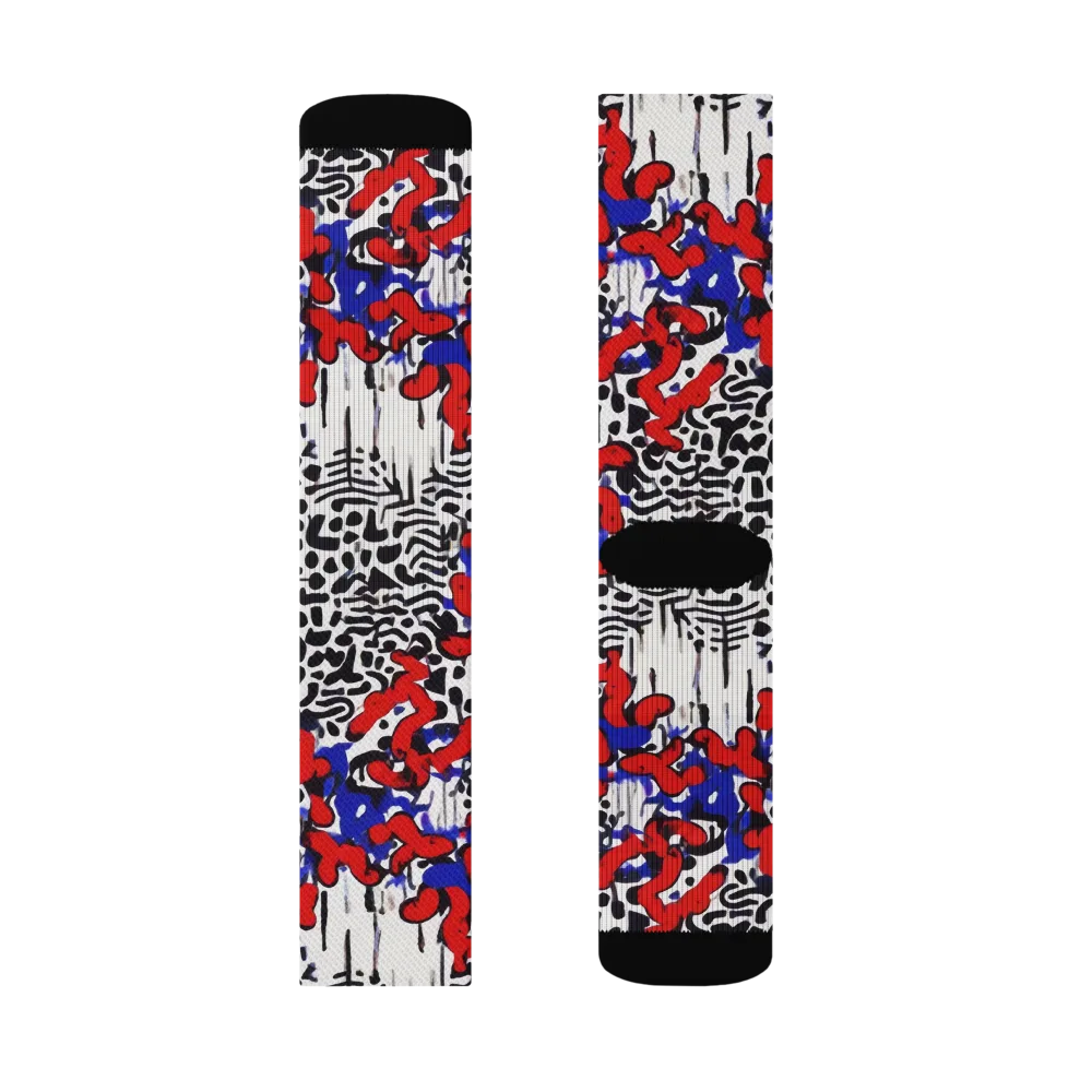 Redline Carnival on Socks — Right Sock