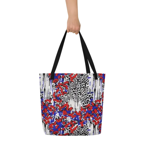 Redline Carnival on a Large Tote Bag W/ Pocket