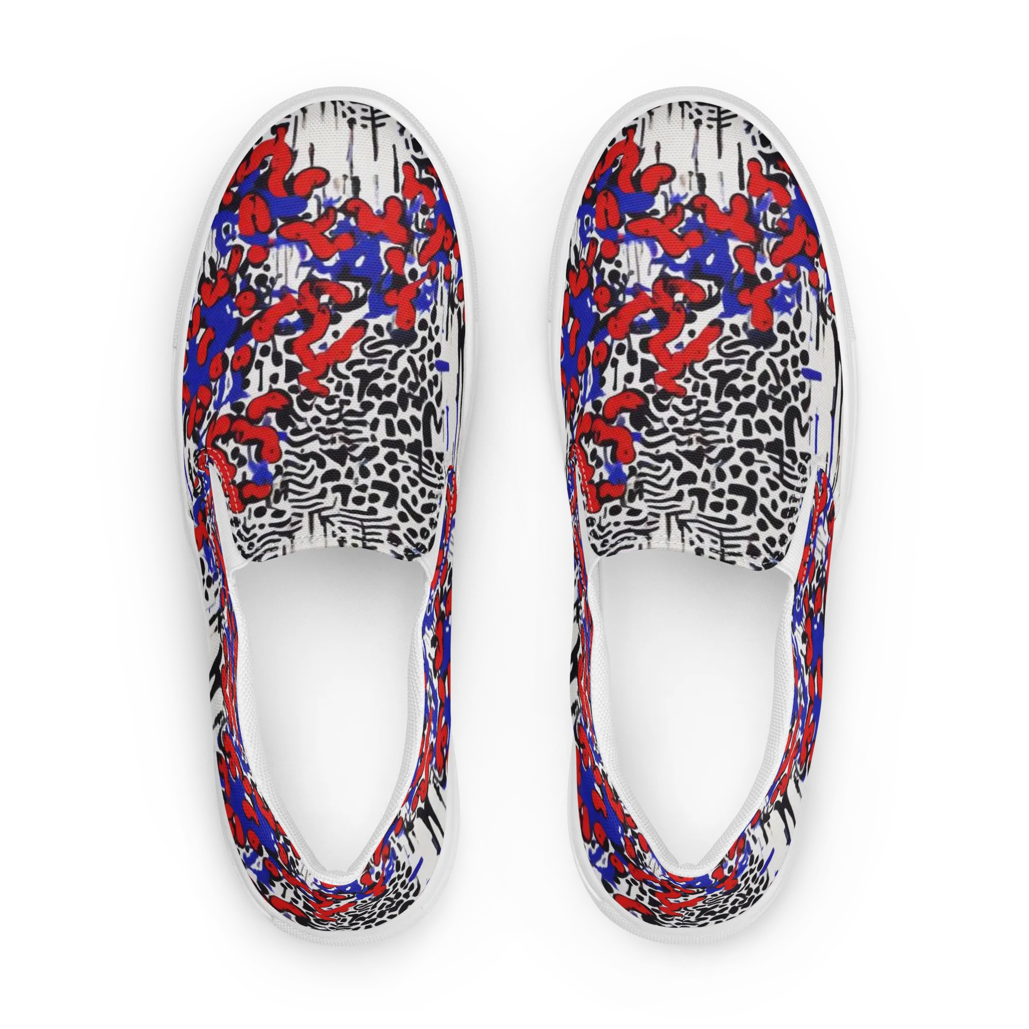 Redline Carnival on Women's Slip-On Canvas Shoes — Front