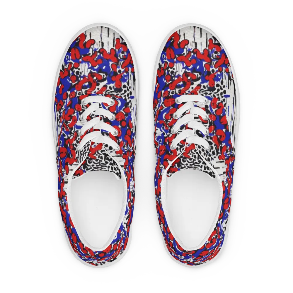 Redline Carnival on Men's Lace-Up Canvas Shoes — Front