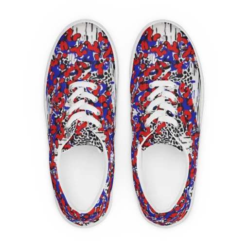Redline Carnival on a Men's Lace-Up Canvas Shoes