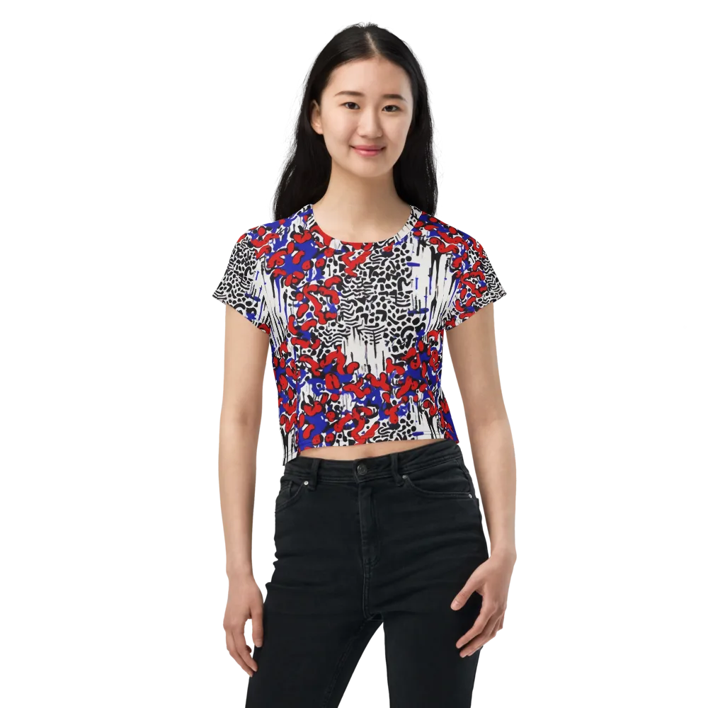Redline Carnival on Crop Tee — Front