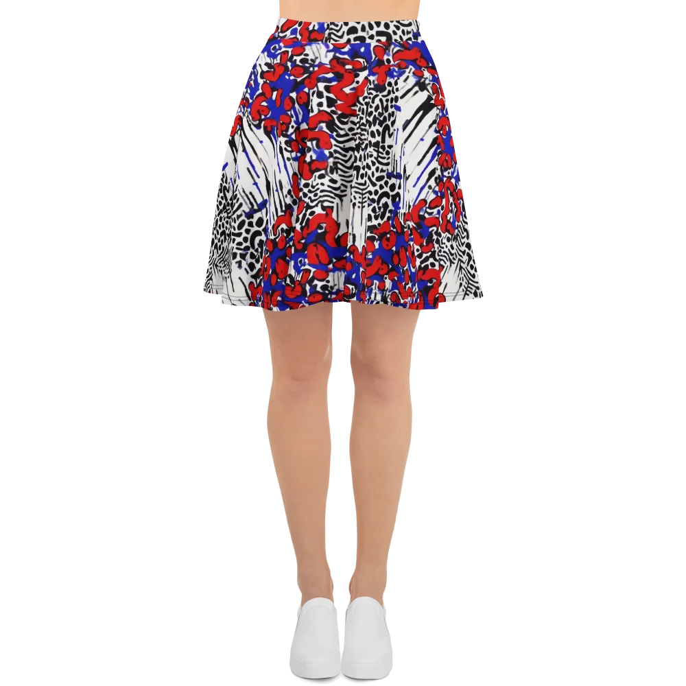 Redline Carnival on Skater Skirt — Front