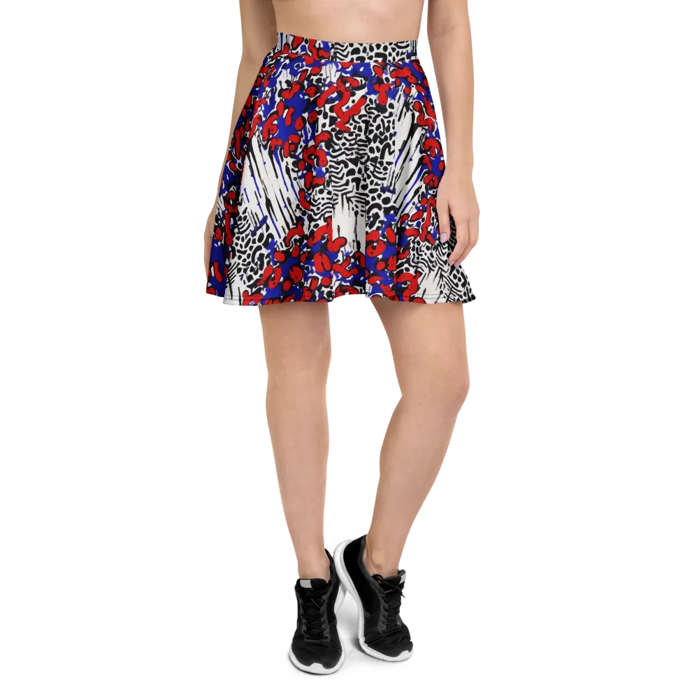 Redline Carnival on Skater Skirt — Front