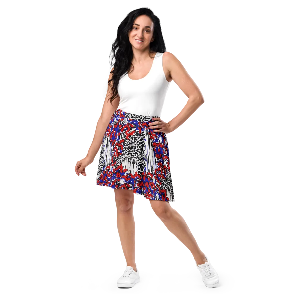 Redline Carnival on Skater Skirt — Front
