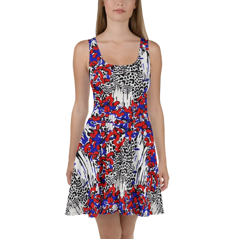 Redline Carnival on Skater Dress — Front