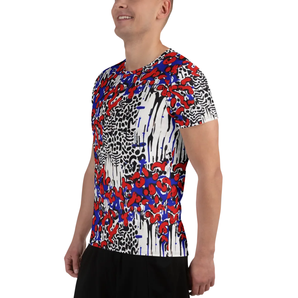 Redline Carnival on Men's Athletic T-Shirt — Left