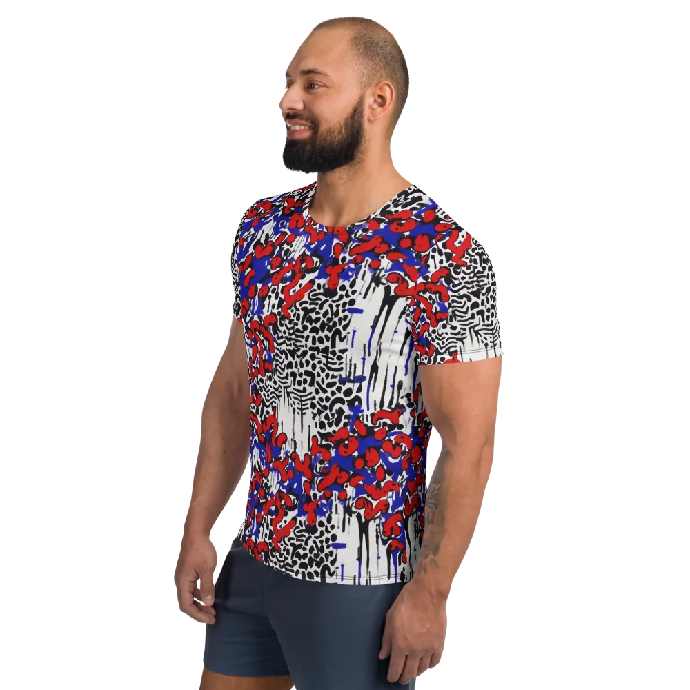 Redline Carnival on Men's Athletic T-Shirt — Left