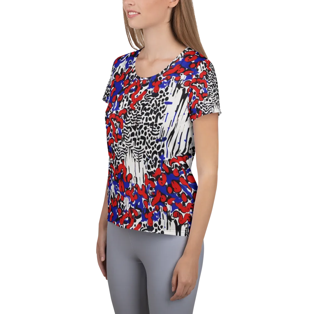 Redline Carnival on Women's Athletic T-Shirt — Left