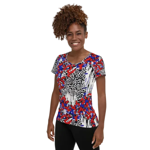Redline Carnival on Women's Athletic T-Shirt