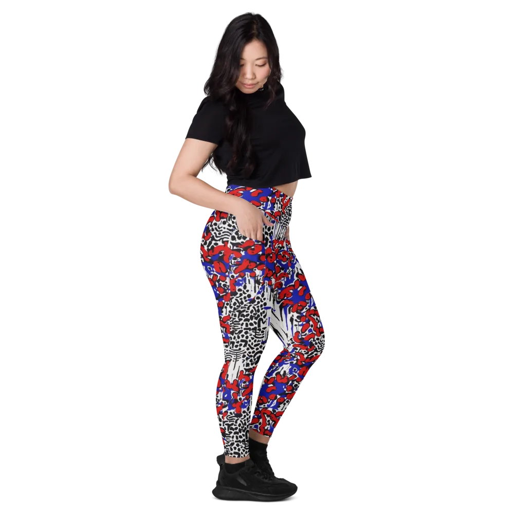 Redline Carnival on Leggings with Pockets — Right