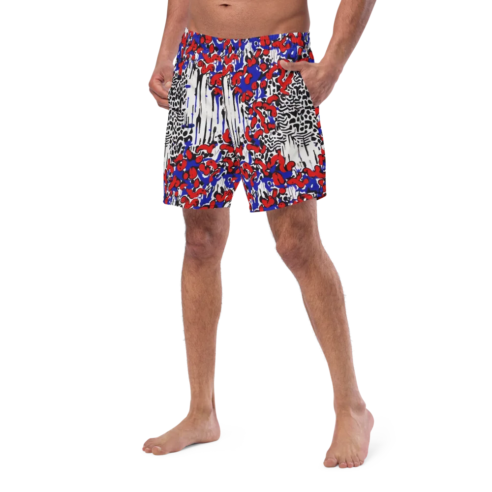 Redline Carnival on Swim Trunks — Left Front