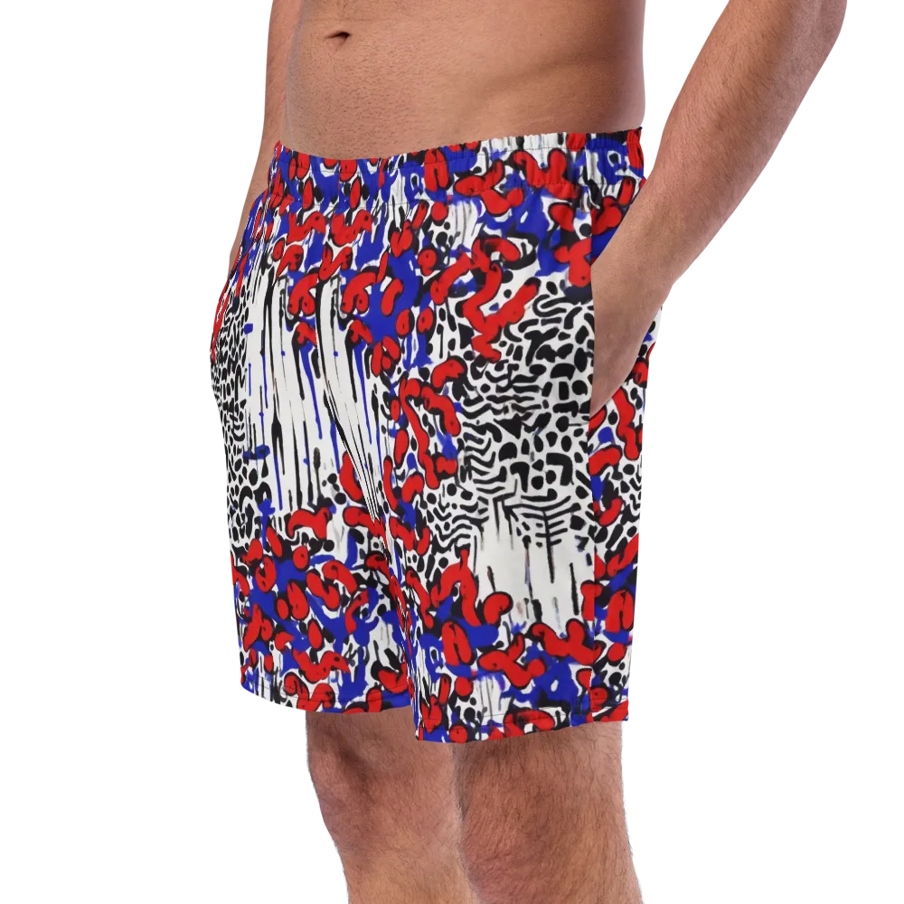 Redline Carnival on Swim Trunks — Left Front