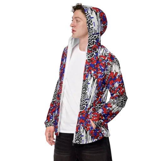 Redline Carnival on a Men's Windbreaker