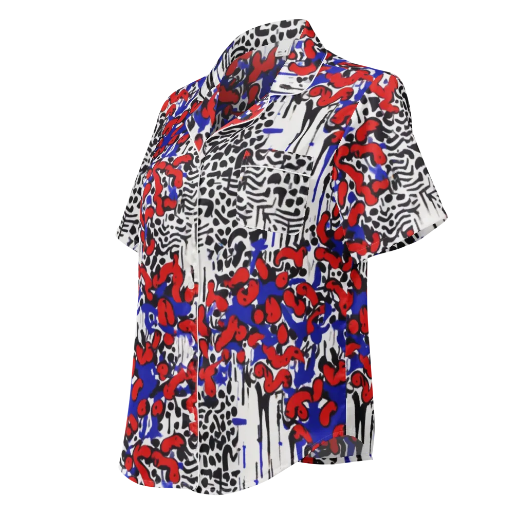 Redline Carnival on Women's Short Sleeve Pajama Top — Left Front