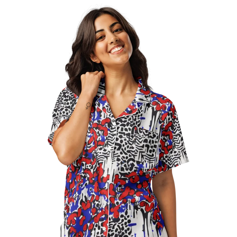 Redline Carnival on Women's Short Sleeve Pajama Top — Front