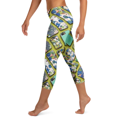 Neon Carryall on a Capri Leggings