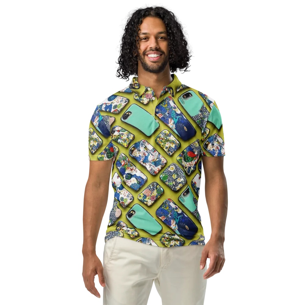 Neon Carryall on Men's Slim Fit Polo Shirt — Front