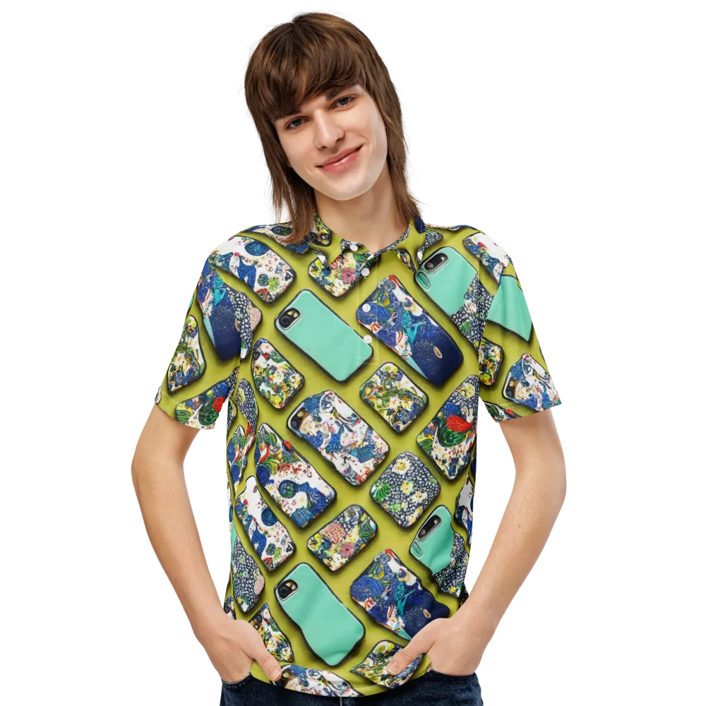 Neon Carryall on Men's Slim Fit Polo Shirt — Front