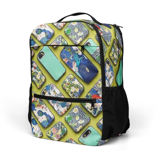 Neon Carryall on a Utility Backpack