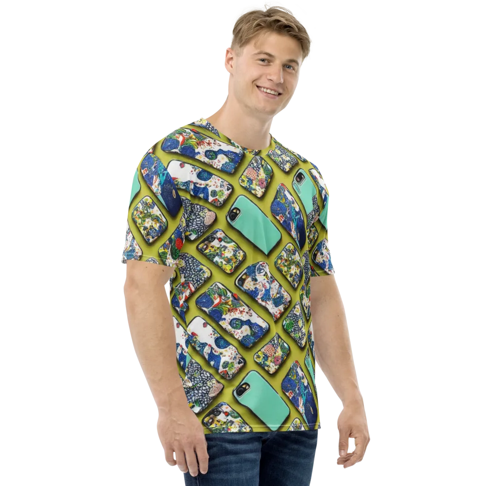 Neon Carryall on Men's Crew Neck T-Shirt — Right