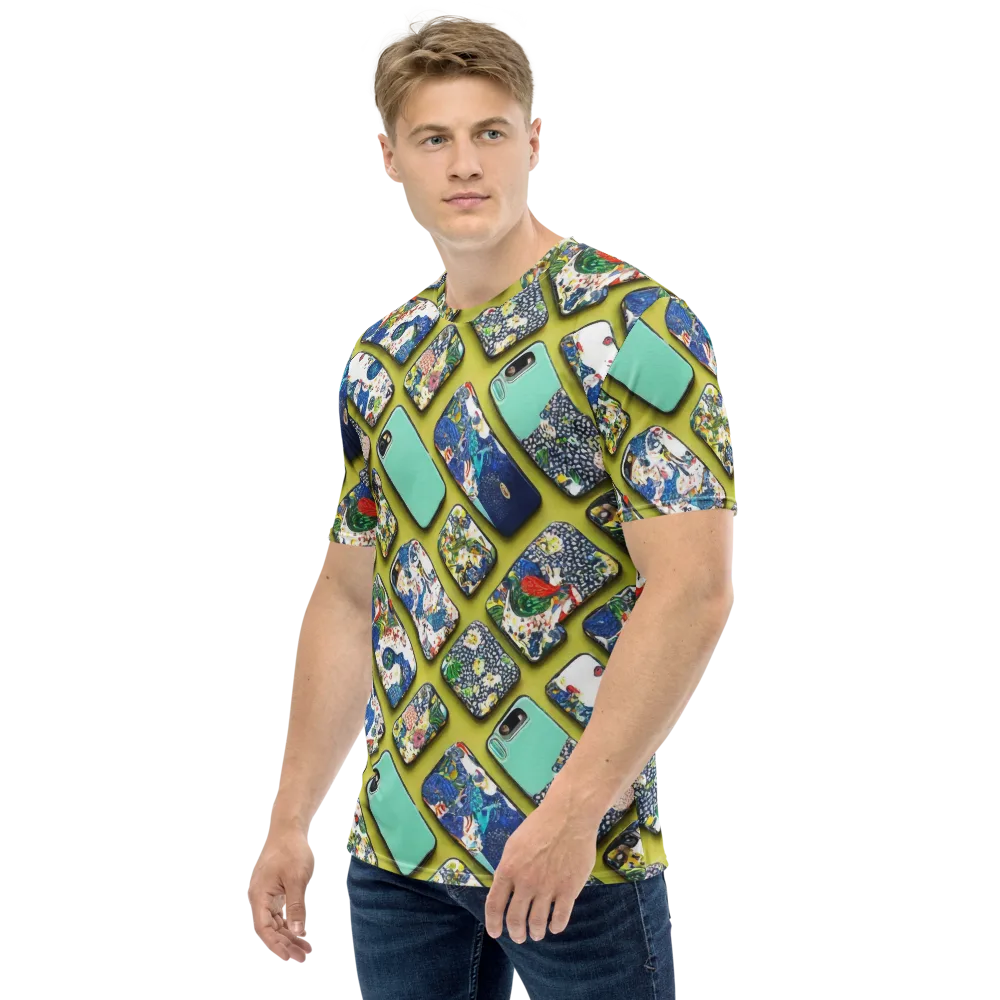 Neon Carryall on Men's Crew Neck T-Shirt — Left