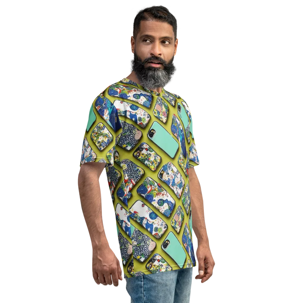 Neon Carryall on Men's Crew Neck T-Shirt — Right